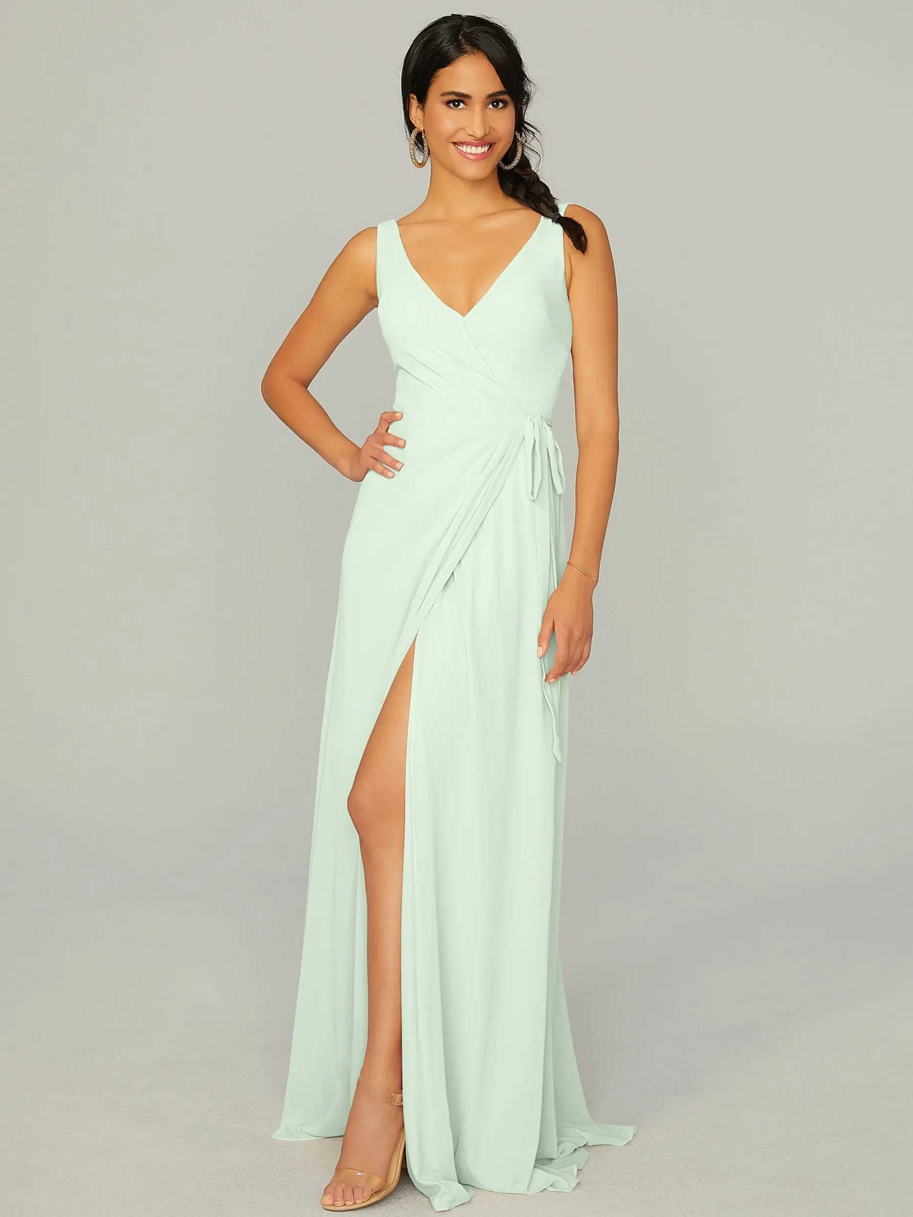 Madeline Gardner Style 21771 A line Bridesmaid Dress by Morilee SEA GLASS