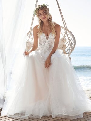 Mavis A Line Wedding Dress by Rebecca Ingram 04