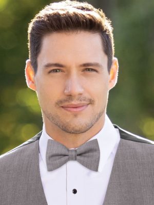 Medium Grey Wool Bow Tie Style B350
