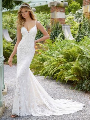 Perdita Fit and Flare Wedding Dress by Morilee 01