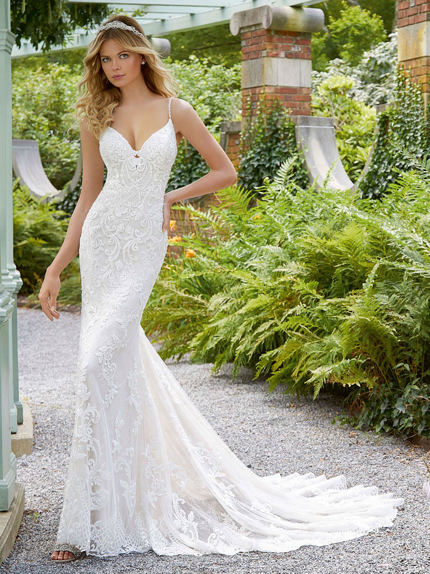 Perdita Fit and Flare Wedding Dress by Morilee 01