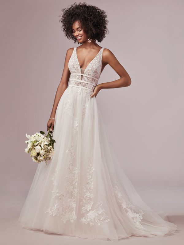Raelynn A Line Wedding Dress by Rebecca Ingram 01