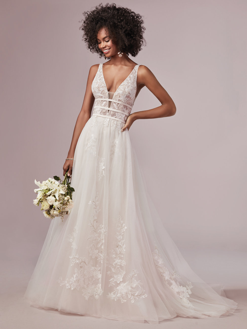 Raelynn A Line Wedding Dress by Rebecca Ingram 01