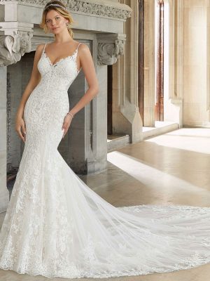 Sigrid Fit and Flare Wedding Dress by Morilee 01