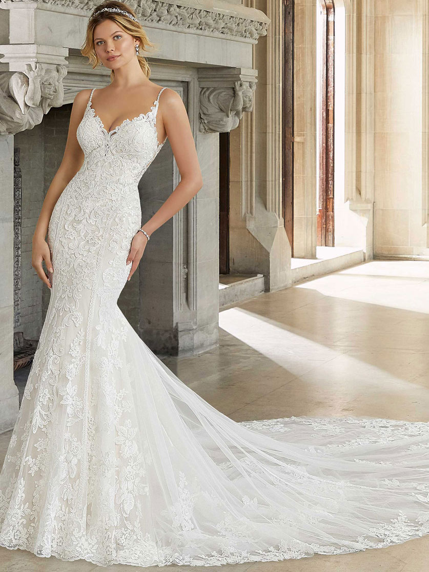 Sigrid Fit and Flare Wedding Dress by Morilee 01