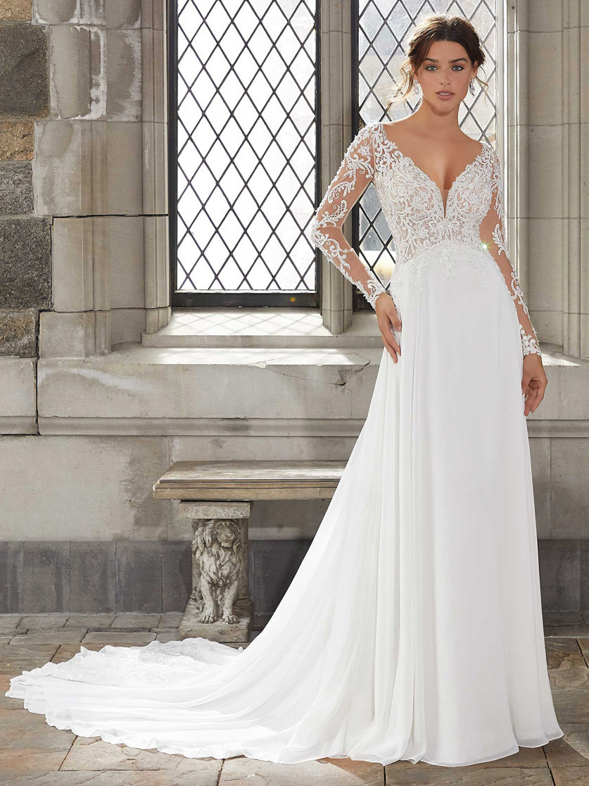 Stevie A Line Wedding Dress by Morilee 01