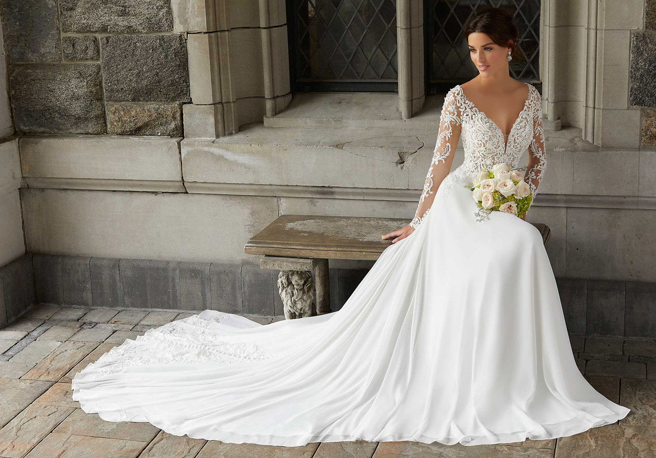 Stevie A Line Wedding Dress by Morilee 04