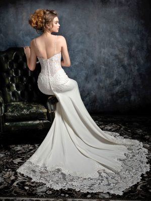 Style 1729 Fit and Flare Wedding Dress by Kenneth Winston 04