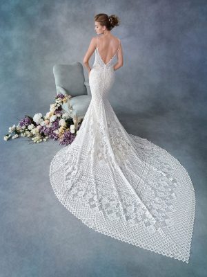 Style 1811 Fit and Flare Wedding Dress by Kenneth Winston 02