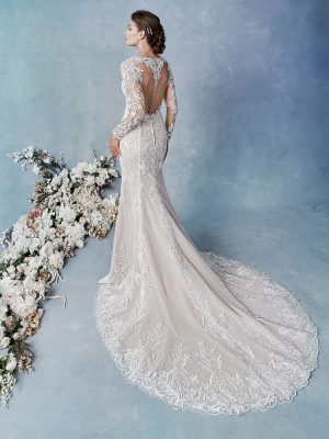Style 1879 Fit and Flare Wedding Dress by Kenneth Winston 02