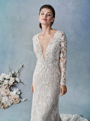 Style 1879 Fit and Flare Wedding Dress by Kenneth Winston 03