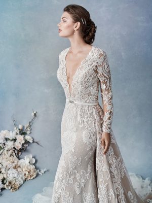 Style 1879 Fit and Flare Wedding Dress by Kenneth Winston 06
