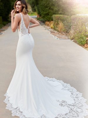 Style 1900 Fit and Flare Wedding Dress by Kenneth Winston 02