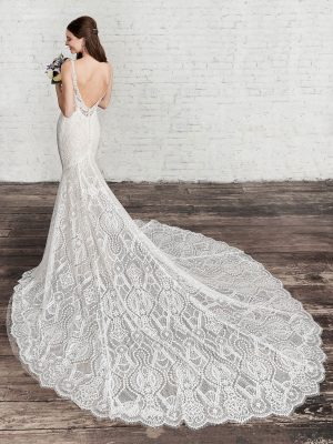 Style 1949 Fit and Flare Wedding Dress by Kenneth Winston 02