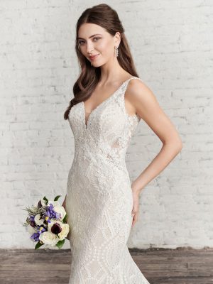 Style 1949 Fit and Flare Wedding Dress by Kenneth Winston 03
