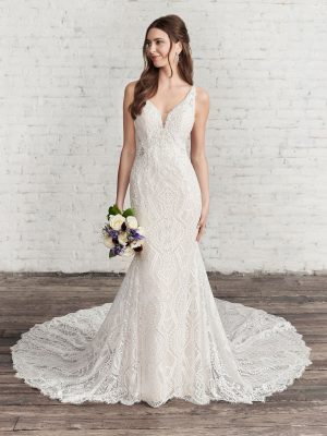 Style 1949 Fit and Flare Wedding Dress by Kenneth Winston 05