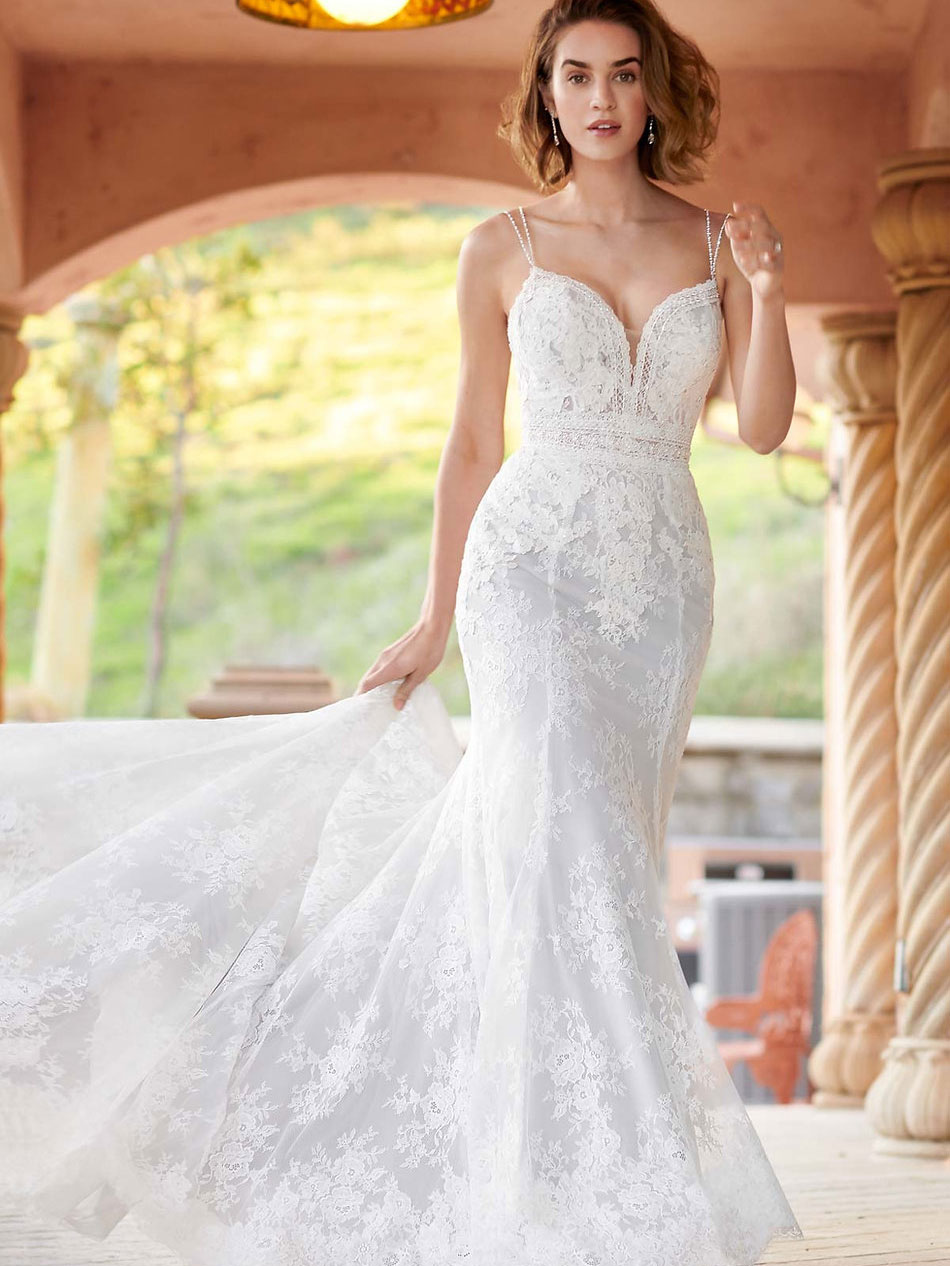Style BE495 Sheath Wedding Dress by Ella Rosa 01