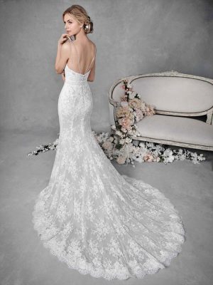 Style BE495 Sheath Wedding Dress by Ella Rosa 10