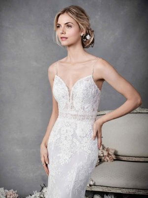 Style BE495 Sheath Wedding Dress by Ella Rosa 11