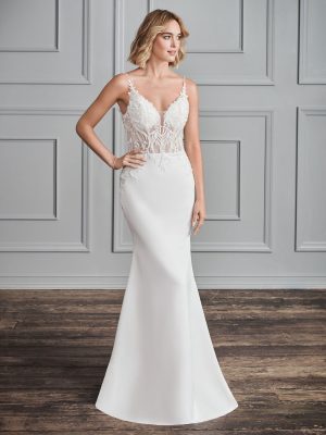 Style BE621 Sheath Wedding Dress by Ella Rosa 01