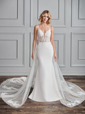 Style BE621 Sheath Wedding Dress by Ella Rosa 03